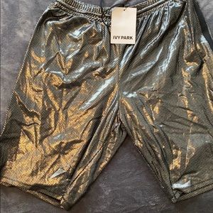 Ivy Park Metallic Mesh Shorts (NEW/TAGS)